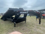 2022 Diamond C 26ft. Tilt Trailer, 7K Axles new 14 ply tires, winch,2 batteries has clean title