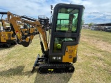 New AGT H13R Mini Excavator closed Cab 13.5 Hp Gas Engine