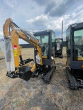 New AGT H13R Closed Cab Mini Excavator 13.5Hp