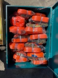 Metal Bin full of New ratchets & straps