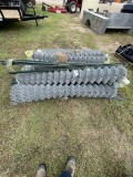 9 Pieces of chain Link fence with Post