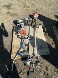 Pallet with tiller,edger, weedeater