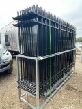 200' 10x7 Galvanized Steel Fence with 21 Post with Connectors 4 Damanged Panels