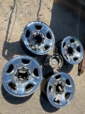 4-Dodge 8 Lug Rims with Cap & lug Nuts