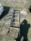 tote of Water pump hose & 2 alluminum ladders