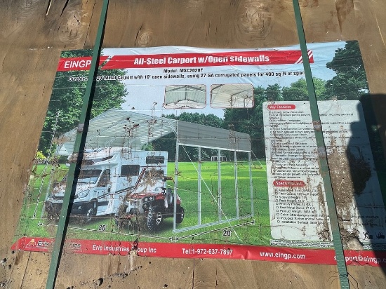 EingP 20x20 All Steel Car Port