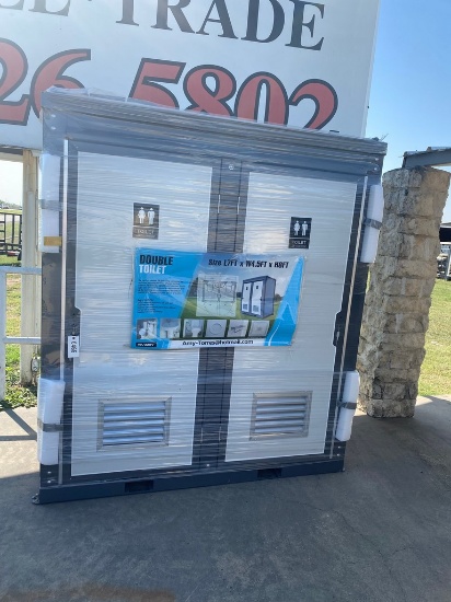 Double Toilet with all essential amenities 110/220 Volt L 7 ft. x w 4.5 Feet x H 8 feet