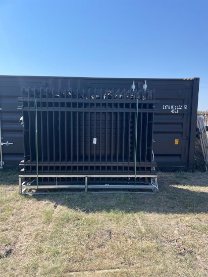 30 SUIHE 4 Rail 10ft.x7ft. Galvanized steel garden/public space fence,unleaded powder coated