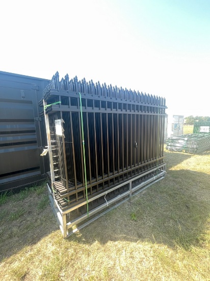 30 SUIHE 4 Rail 10ft.x7ft. Galvanized steel garden/public space fence,unleaded powder coated
