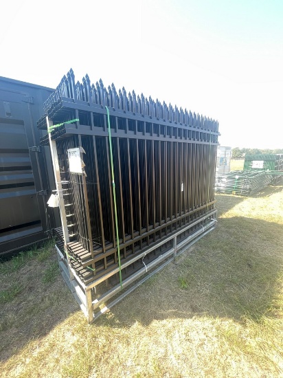 30 SUIHE 4 Rail 10ft.x7ft. Galvanized steel garden/public space fence,unleaded powder coated