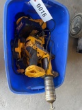 tote of 18V Dewalt Power tools