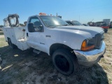 1999 Ford F550 2WD Stanard Trans 7.3 Power stroke shows 330K runs Utility bed crane & compressor bot