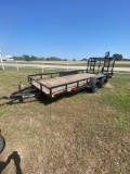New 2024 77x16 Utility trailer with HD Ramp, Bulldog Hitch