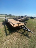 New 2024 77x16 Utility trailer with HD Ramp, Bulldog Hitch