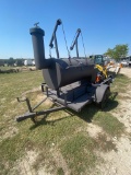 Heavy Duty Smoker on Trailer,Fire Box, Counter Weights for Lifting Doors