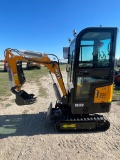 New 2024 Miva VA13C Closed Cab Mini Excavator 13.5Hp Gas Engine
