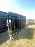 30 SUIHE 4 Rail 10ft.x7ft. Galvanized steel garden/public space fence,unleaded powder coated
