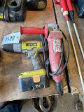 Milwaukee 4-1/2 Heavy Duty Grinder & Ryobi Drill