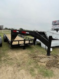 20' GN Low Boy Tandem 7K Axles New Floor,sliding ramps has title