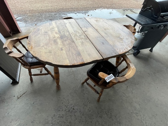 Wooden table with 4 chairs