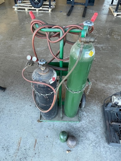 Torch set Bottle,cart,torch,gauges