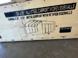 New 20x20' All steel Car port with 10' Open sidewalls