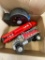 2 Hot wheels carriers with cars and tonka truck