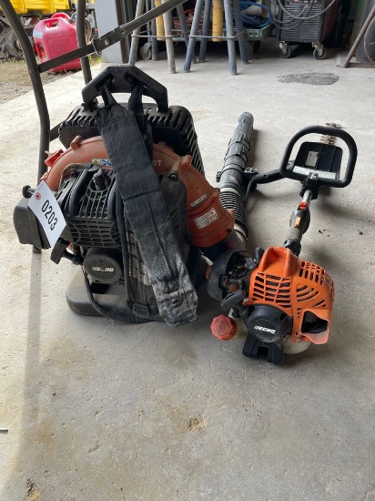 Echo Back Pack Blower & echo 225 Hedger