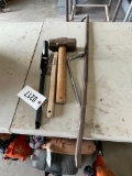 Crow bar, sledge hammer,tire wrenches