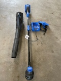 Kobalt Weedeataer and blower with batteries and charger