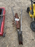 Post driver with digger
