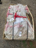 8 New 5400 lb Ratchet boomers & 16 5/16 20' chains