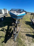 1989 VIP 18ft. Boat, Bimini top , has title
