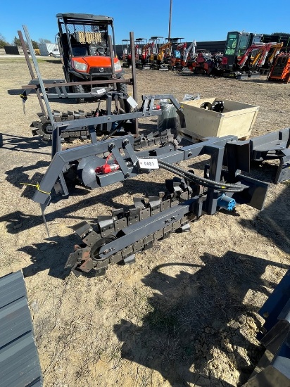 Mini skid trencher attachment