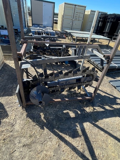 Mini skid trencher attachment