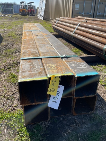 6" sq tube 3/16" 3 pc @ 13'7" 3 pcs @ 10'7 73 ft
