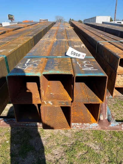 6" Sq tube 1/4" 6 pcs @ 15'1" 90.5 ft.