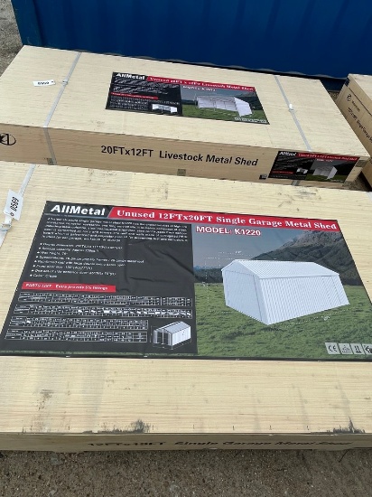 All Metal 12'x20' Single garage Metal Shed