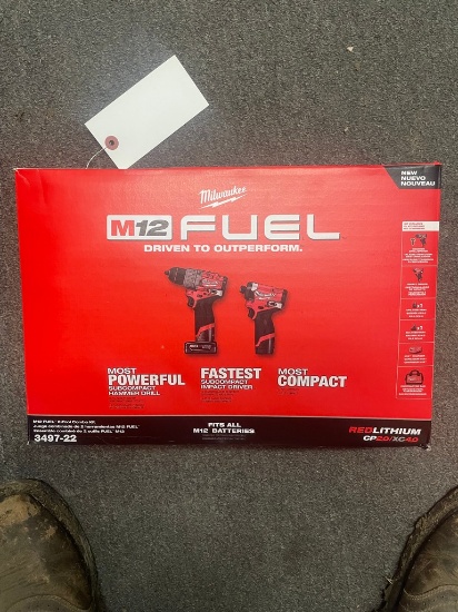 New Milwaukee M12 Hammer drill & Impact driver 1-20 & 1-4.0 Battery & charger
