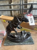 F Remington Real bronze statue wicked pony 20
