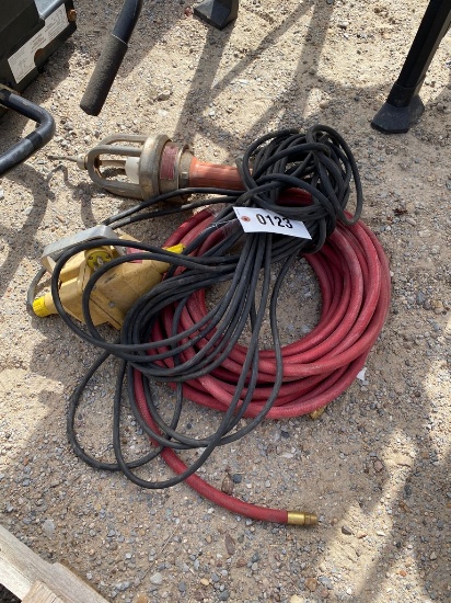 Air hose & commercial lightled shop light