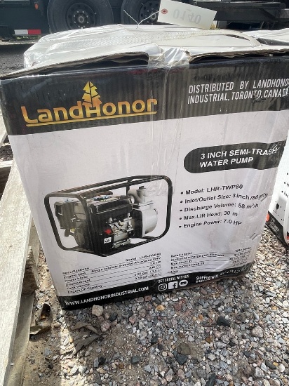 New Land Honor TWP80 3" water pump
