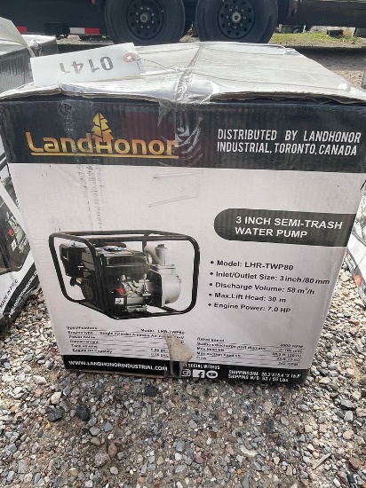 New Land Honor TWP80 3" water pump