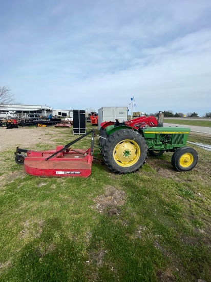 John deere 1120 With 6 ft. talor way brush hog