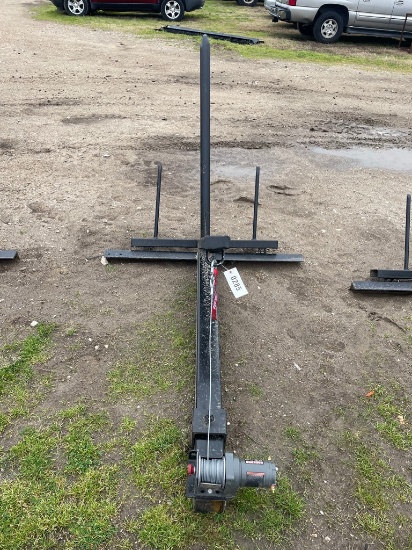 Bed Mount Hay Spear,Badland 2000 winch with Remote