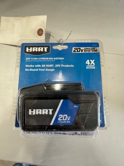 Brand new Hart 20 volt lithium Ion battery