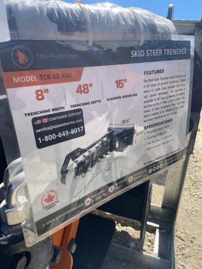 New Wolverine 48" Quick attach trencher