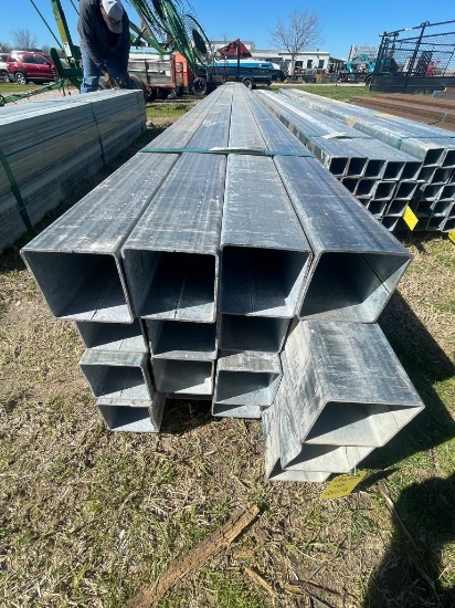 4" Sq Tub Galvanized 11 ga 16 pcs @ 30" 480 ft