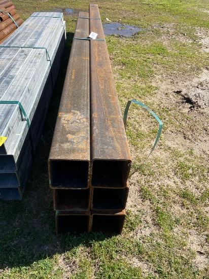 6" Sq. tubing 3/16" 3 pcs @ 13'7 3 pcs 10'7 73ft.