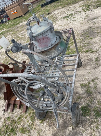 Paint spray  and cart  unknown condition
